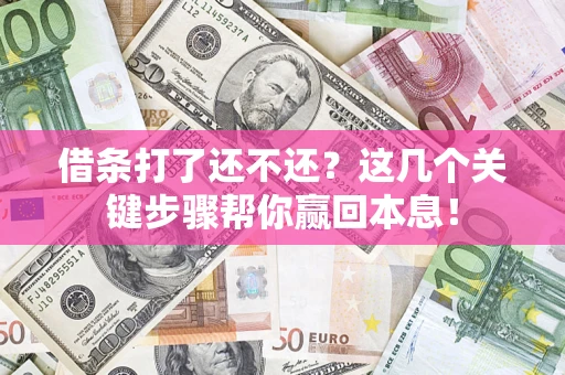 武汉借条打了还不还？这几个关键步骤帮你赢回本息！