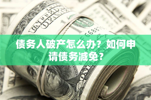 武汉债务人破产怎么办？如何申请债务减免？