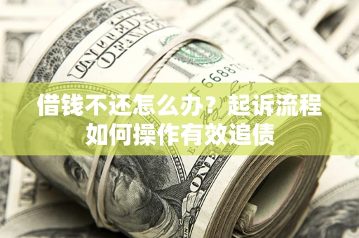 武汉借钱不还怎么办？起诉流程如何操作有效追债