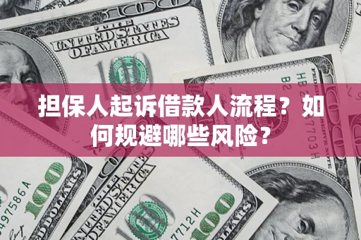 武汉担保人起诉借款人流程？如何规避哪些风险？