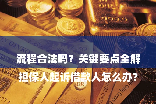 武汉

担保人起诉借款人怎么办？流程合法吗？关键要点全解析
