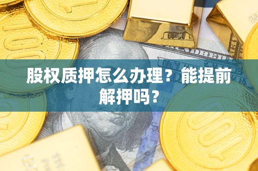 武汉股权质押怎么办理？能提前解押吗？