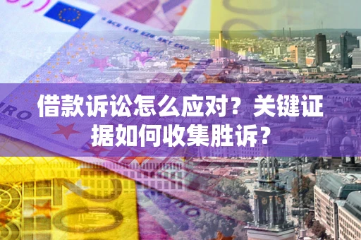 武汉借款诉讼怎么应对？关键证据如何收集胜诉？